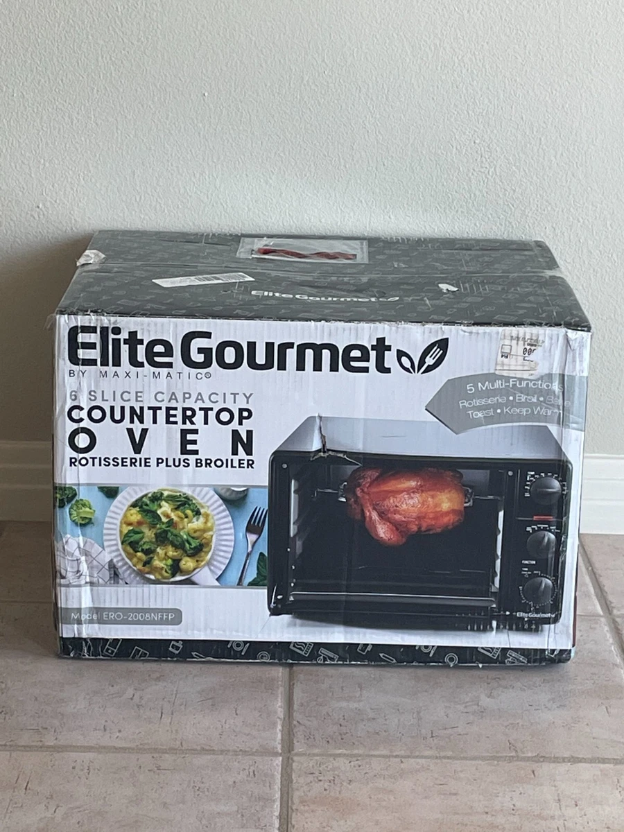 Elite Gourmet Toaster Oven Broiler with Rotisserie - Silver/Black, 1 ct -  Gerbes Super Markets