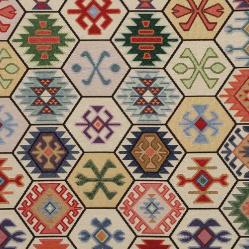 Yucatan Aztec Tapestry Fabric Woven Contemporary Geometric Upholstery Furnishing - Picture 7 of 8