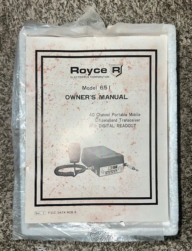 Vintage 1977 Royce CB651 CB Radio W/ Portable Battery UNTESTED AS-IS - Picture 18 of 24