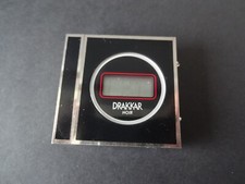 MEGA SELTENE DRAKKAR NOIR METALL DIGITAL TISCH SCHREIBTISCH UHR ANFANG 80er