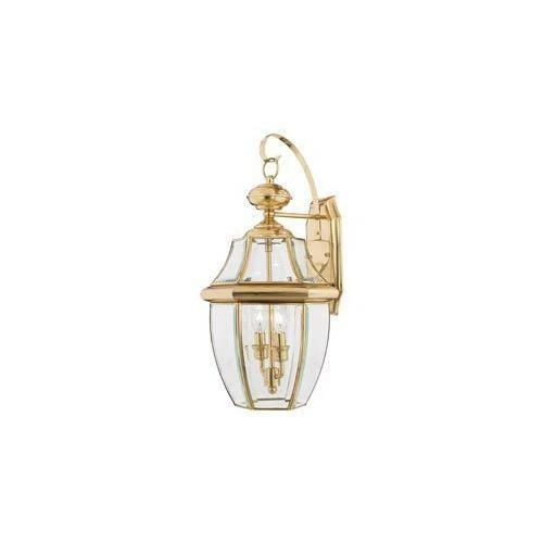 Quoizel NY8317B 2-Light Newbury Outdoor Lantern in Polished Brass - Picture 2 of 3