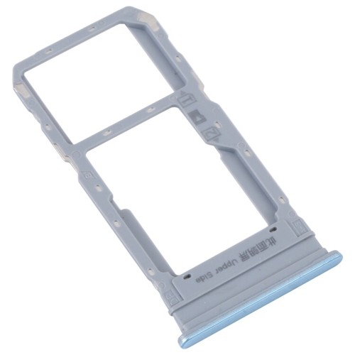 Plateau Support Carte SIM/SD Pour Vivo Y33S Y33T 5G - Double SIM, Couleur Bleue, Neuf