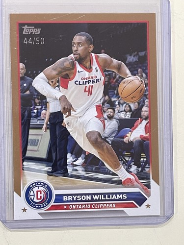 BRYSON WILLIAMS 2023-24 Topps G-League #/50 Gold No. 61 NBA