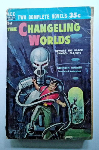 Vintage Sci-Fi Taschenbuch Ace D-369 The Changeling Worlds/Vanguard von Alpha