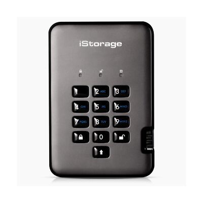 iStorage diskAshur PRO2 HDD 500GB Secure portable hard drive FIPS Level 3 cer...