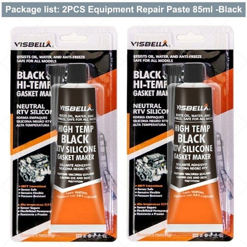 Joint Silicone RTV Noir Haute Température - Tube, Neuf, Pour Moteur/Culasse, Universal