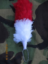 Royal Regiment of Fusiliers Red/white Hackle, British Army Federbusch, 18cm