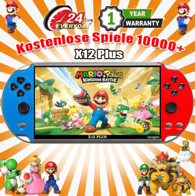 X12plus Handheld Spielkonsole 2700 Spiele MP4 7'' Video Game Consoles 16GB