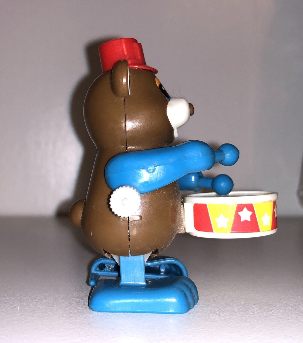 Vintage Tomy Wind Up Toy Drummer Bear Works | eBay