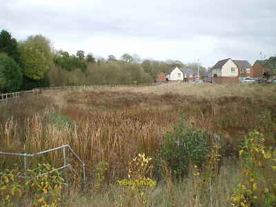 Photo 6x4 Drainage pond for new housing Shifnal It's barely visible  c2021