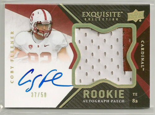 Coby Fleener 2012 UD Exquisite RPA GOLD 2 color Patch RC Auto #'d 37/50 - COLTS - Picture 1 of 2