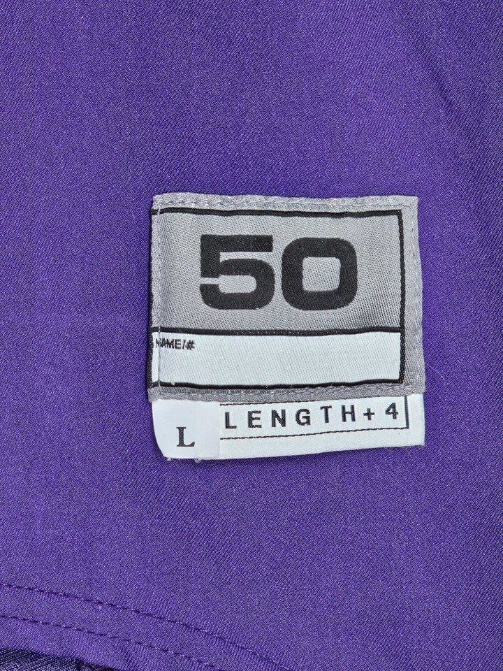 Camiseta masculina de futebol Clemson Tigers 50 L branca usada em jogos Nike #74 - Imagem 3 de 4