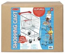 Melissa  Doug Kids Toy Shopping Cart Metal Grocery Cart Pretend Play