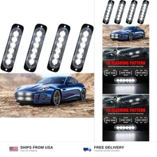 6LED Car Truck Emergency Beacon Warning Hazard Flash Strobe Light White/White...