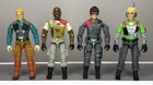 Lot of 4 Vintage GI Joe Action Figures - Downtown, Roadblock, Low Light, Psych
