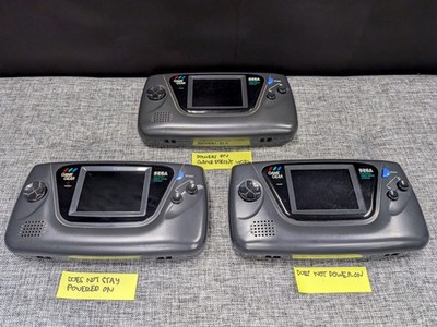 Lot of 3 Sega Game Gear Handheld Consoles for Parts/Repair **READ**