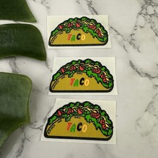 Mello Smello Vintage 80s Scratch and Sniff Smell Sticker Taco Lot of 3 Scented