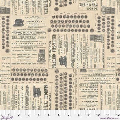 Tim Holtz Palette | Palette Neutral | Typewriter | Sold by The 1/2 Yard