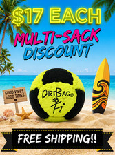 Dirtbag footbag Hacky Sack - Florescent Green and Black - 8 Panel