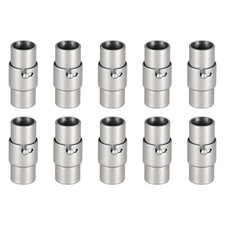Leather Cord End Clasp, 10Pcs 6mm Hole Leather Clasps Jewelry Making, Grey