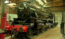 ORIGINAL RAILWAY TRAIN NEGATIVE. Black Five class steam loco. Manchester. 1991.
