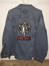 Men's Levi's XXL Denim Jacket Customized With Rush Patches