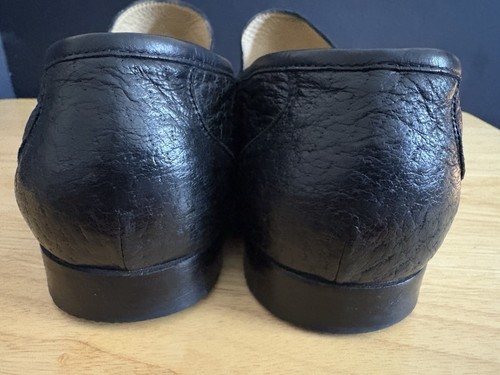 Scarpe mocassino uomo MORESCHI Italy pelle di vitello nera ciottoli US 11 - Foto 3 di 13