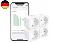 Eightree Smart Wlan Steckdose, Smart Home Wifi Steckdose Mit Stromverbrauch