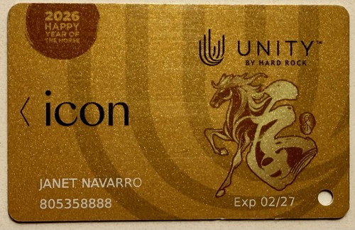 Exclusive Ucon Player’s Card With Horse 2026 Hard Rock Casino Hollywood Florida