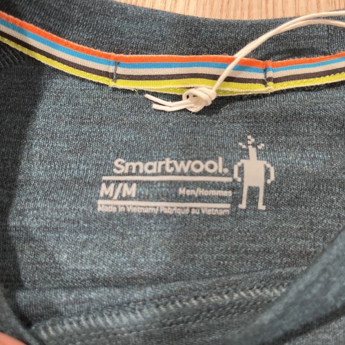 SMARTWOOL Classic Merino Wool THERMAL Base Layer Crew-Men’s Medium Blue Heather - Bild 4 von 7