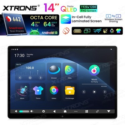 XTRONS 14 Car Headrest Monitor Qualcomm Octa Core Android 13 Backseat Screen 64G