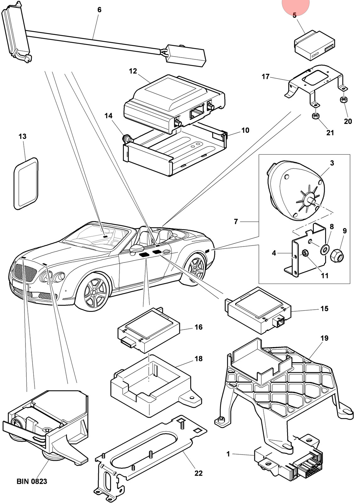 04-13 BENTLEY CONTINENTAL GTC FLYING SPUR COMFORT COMPUTER CONTROL MODULE BCM OE