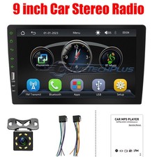 9" Radio Estereo De Pantalla Para Coche Carro GPS Tactil Single Din Bluetooth
