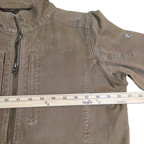 Giacca Kuhl Moto Tela Full Zip Donna Piccola Vintage Patina Marrone Invecchiato - Foto 11 di 13