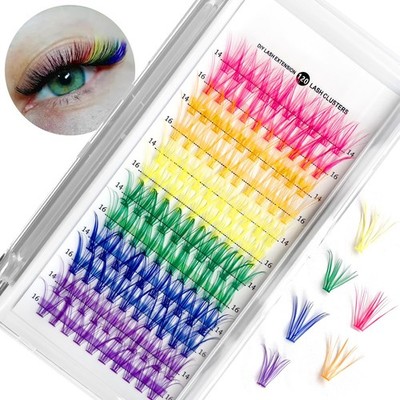 MUIIGOOD Colored Lash Extension Kit 120 Pcs DIY 1 count (Pack of 1),