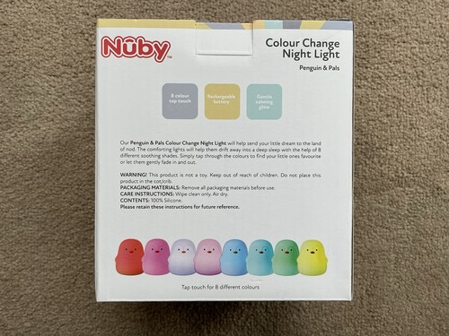 Nuby Colour Changing Night Light Penguin And Pals Rechargeable - NEW & SEALED - Picture 4 of 9