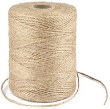 Natural Jute Twine, 1.5MM 984 Feet Gift Wrapping Twine String, 2 Ply Thin