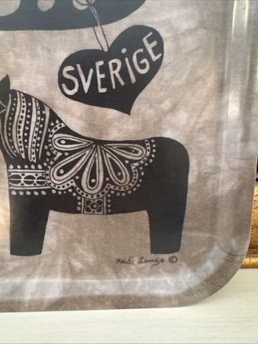 Heidi Lange Design ‘Sverige’ Plastic Rolling Tray From Sweden 10.5 X 8 - Picture 2 of 7