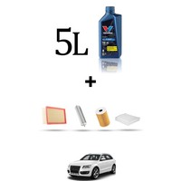 Hoffcar Wartungskit 4 Filter Und 5L ÖL FüR Audi Q5 (8RB) 2.0 TDI 130KW Ab 201