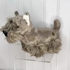 2015 Rare F.A.O. Schwarz Scottish Terrier Plush Stuffed Animal Gray Scottie CUTE