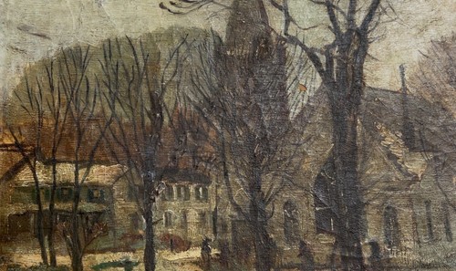 Edward W. Redfield, Bridgeville, Delaware, 1869-1965, “Our Church,” 19x25” - Picture 6 of 15