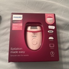 Image of Philips Satinelle Epilator for Women – 5 in 1 Hair Removal Kit, Pink, Corded New