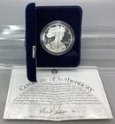 2002 W Proof American Silver Eagle - With Box & CoA