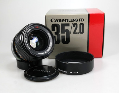 Canon FD SSC 2,0/35 mit Schachtel guter Zustand#115393u.Sobl.