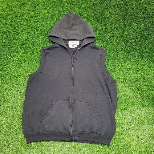 Vintage Russell-Athletic Zip Hoodie Womens XL 23x25 Black