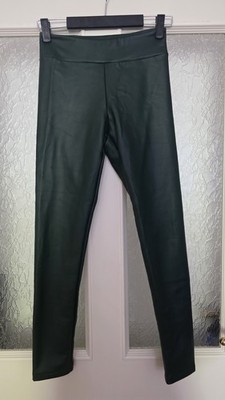 Thermo Leggings Lederoptik von Calzedonia, NEU! Dunkelgrün Gr. XS