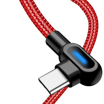 3er-Pack 90 Grad geflochtenes USB-Ladekabel 6Ft für Mobiltelefone