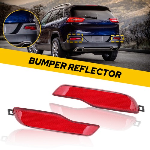 LH+RH Bumper Rear Side Light Reflector For Lamp 14 JEEP Cherokee 2015 2016-2018 - Picture 5 of 12