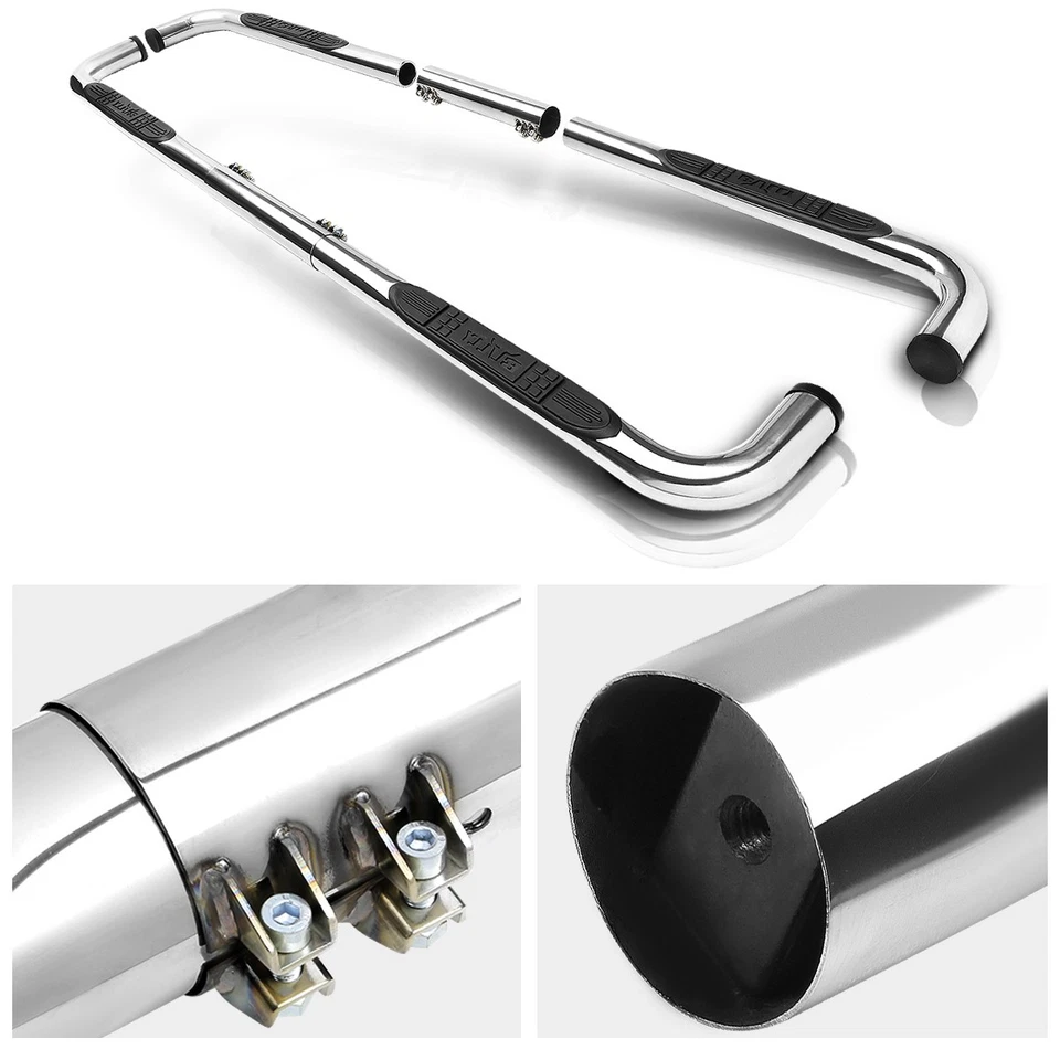 3" (STAINLESS STEEL) Side Step Bar Running Boards for 99-16 Silverado Sierra Ram - Image 2 of 4