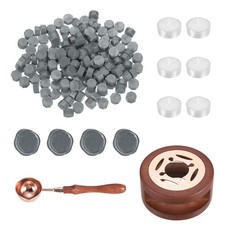 Wax Seal Kit, 150 Wax Beads, Candles, Grey